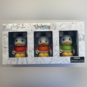 DISNEY Vinylmation 3" Animation 4 3 Pack Huey Dewey Louie LE 2000 New Sealed